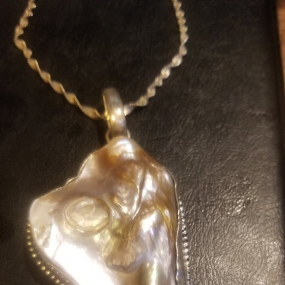 BIWA PEARL PENDANT .925 LARGE ONE OF A KIND..... - Picture 3 of 6